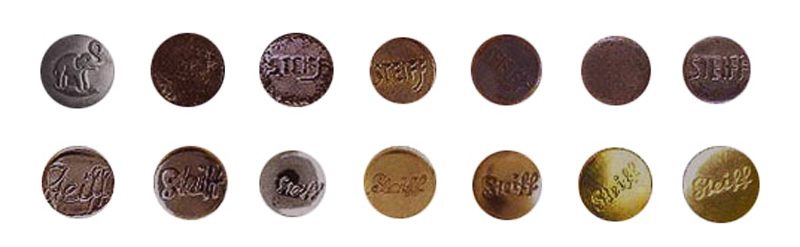 Botones de las piezas de Steiff. Imagen: http://steiff.com/
