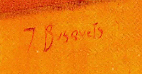 Firma de Joan Busquets en los muebles del dormitorio adquirido por el Museo Casa Lis.