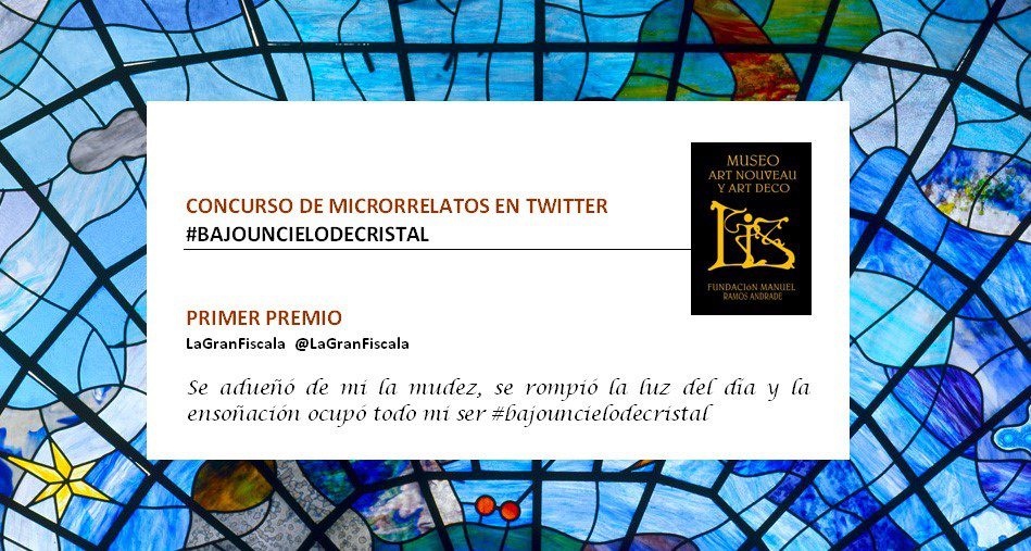 Primer Premio del concurso de microrrelatos en Twitter #BajoUnCieloDeCristal 