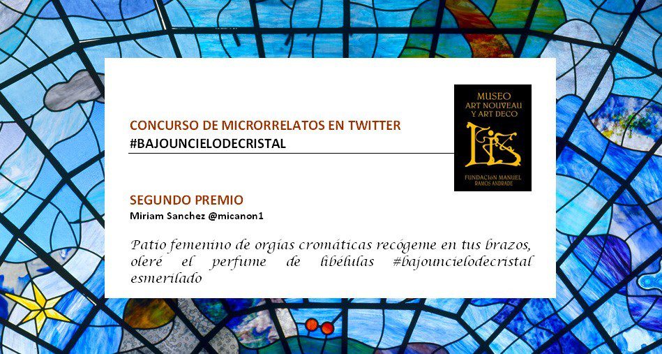 Segundo Premio del concurso de microrrelatos en Twitter #BajoUnCieloDeCristal 